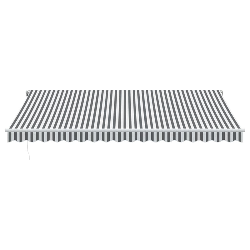 Copertină retractabilă automat cu LED, antracit/alb, 450x350 cm
