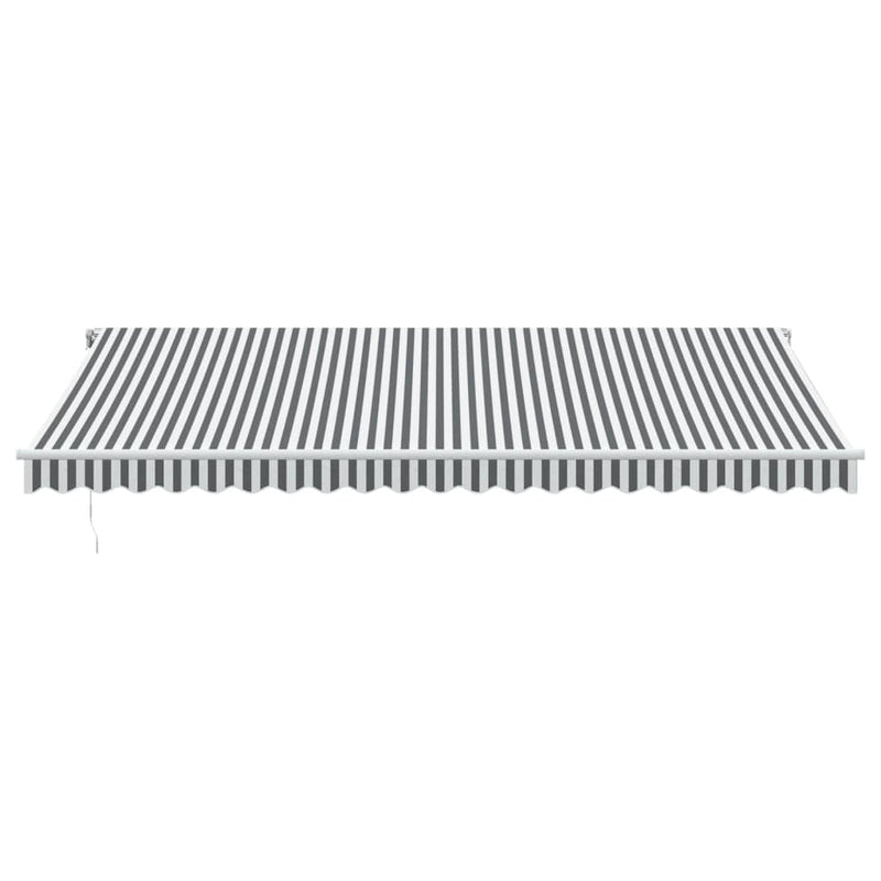 Copertină retractabilă automat, antracit/alb, 500x350 cm