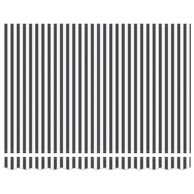 Copertină retractabilă antracit/alb, 3x2,5 m, textil/aluminiu
