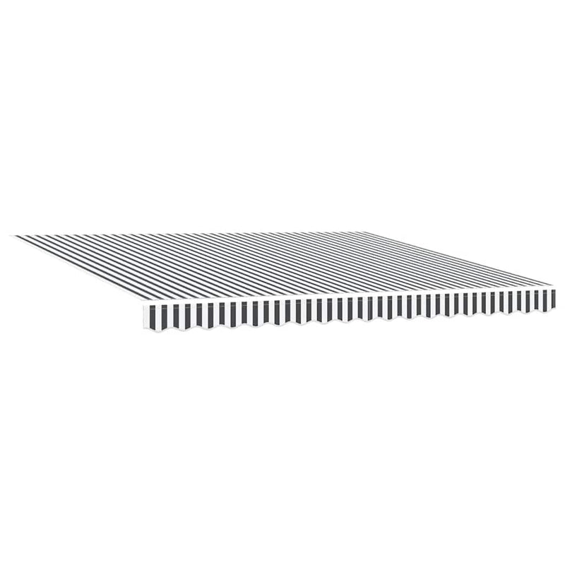 Copertină retractabilă antracit/alb, 4x3 m, textil/aluminiu