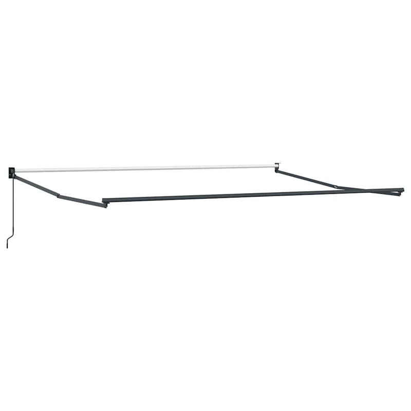 Copertină retractabilă antracit/alb, 4x3 m, textil/aluminiu