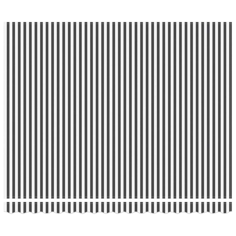 Copertină retractabilă antracit/alb, 4x3 m, textil/aluminiu