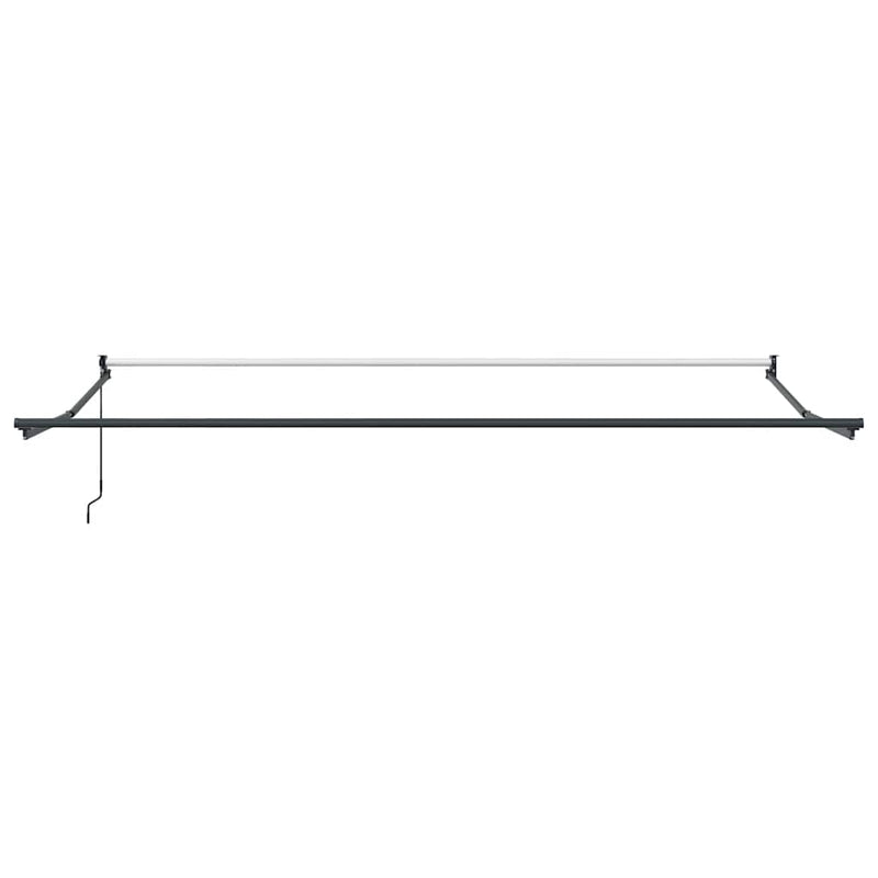 Copertină retractabilă antracit/alb, 4x3 m, textil/aluminiu