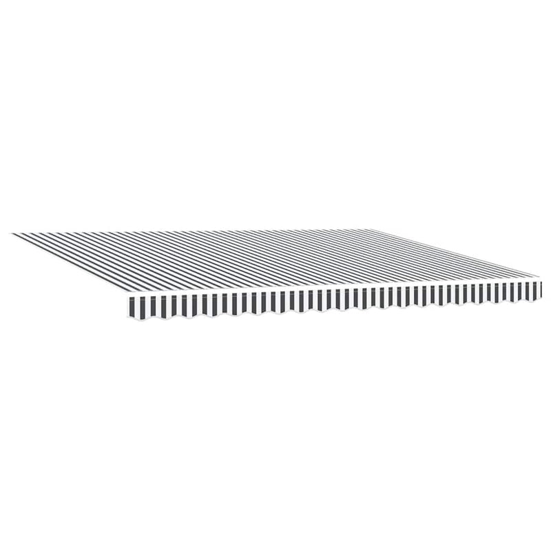 Copertină retractabilă antracit/alb, 4,5x3 m, textil/aluminiu