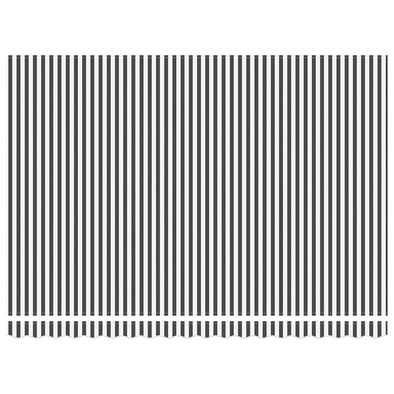 Copertină retractabilă antracit/alb, 4,5x3 m, textil/aluminiu