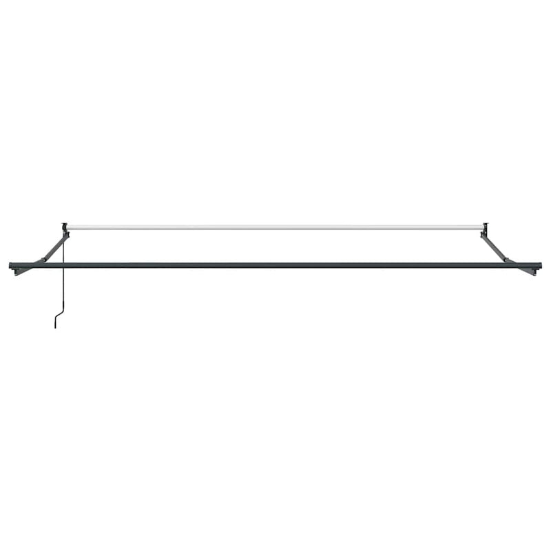Copertină retractabilă antracit/alb, 4,5x3 m, textil/aluminiu