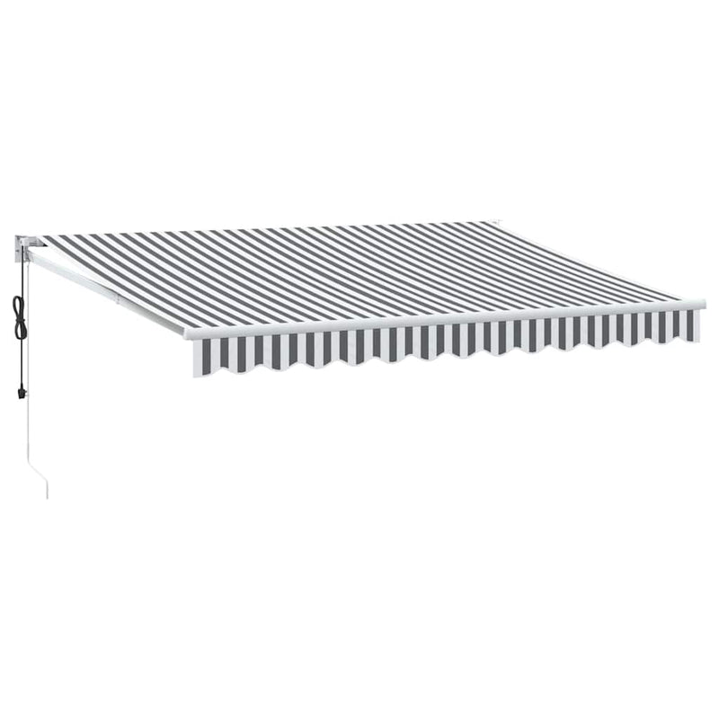 Copertină retractabilă Galben cu Cadru Alb 3,5 x 2,5 m