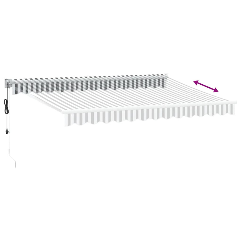 Copertină retractabilă Galben cu Cadru Alb 3,5 x 2,5 m