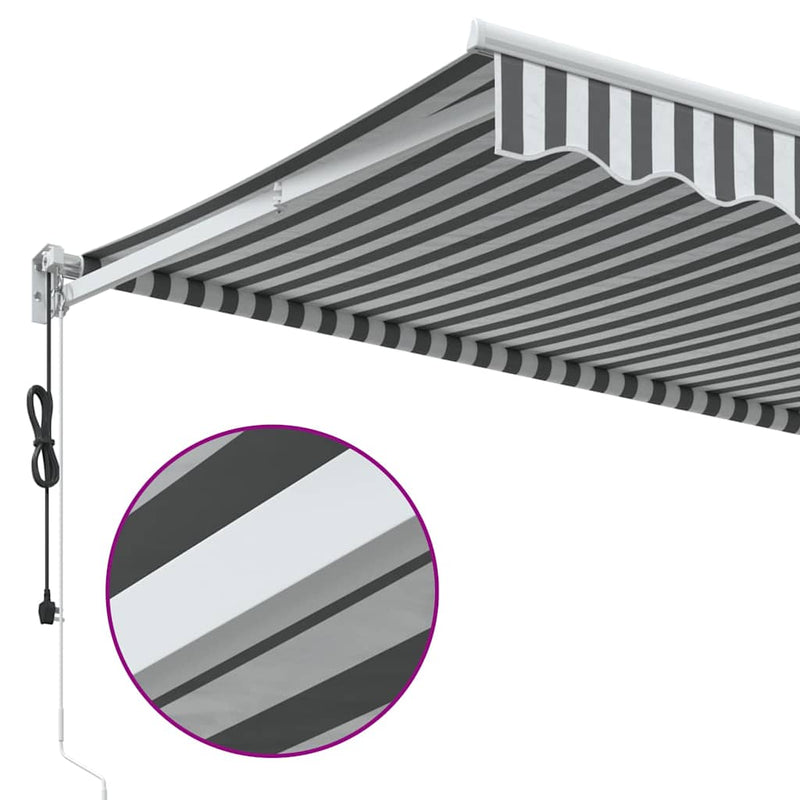 Copertină retractabilă Galben cu Cadru Alb 3,5 x 2,5 m