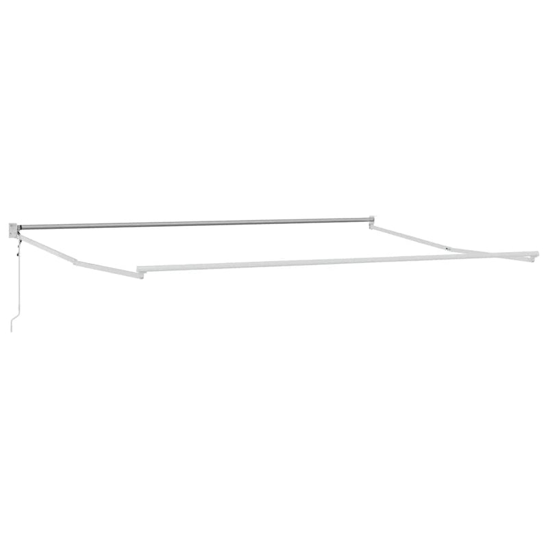 Copertină retractabilă Galben cu Cadru Alb 4 × 3 m