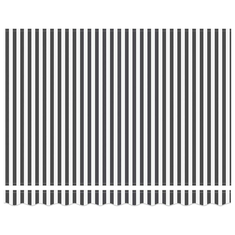 Copertină retractabilă antracit/alb, 3x2,5 m, textil/aluminiu