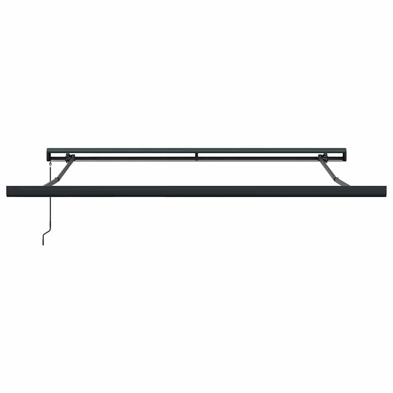 Copertină retractabilă antracit/alb, 3x2,5 m, textil/aluminiu