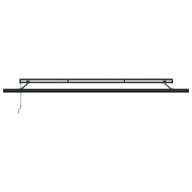 Copertină retractabilă antracit/alb, 5x3 m, textil/aluminiu
