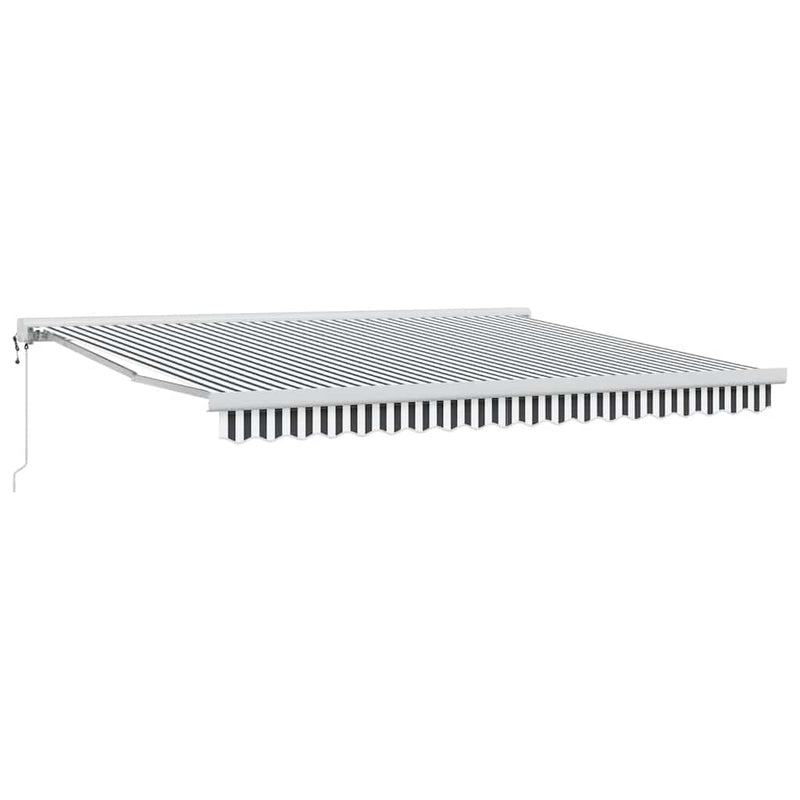 Copertină retractabilă Antracit și Alb 400 × 300 cm