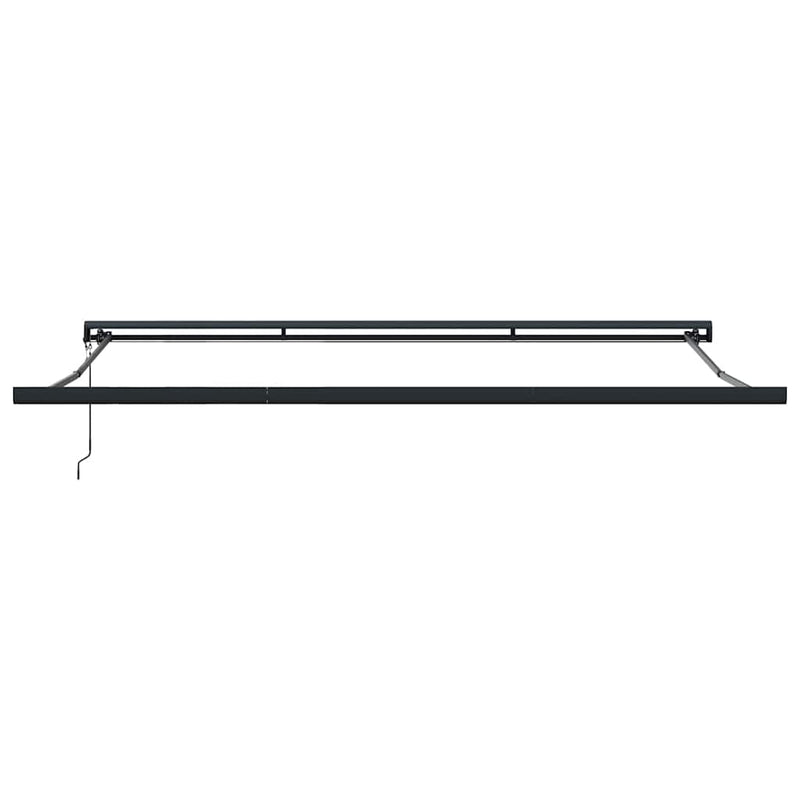 Copertină retractabilă Antracit și Alb cu Cadru Antracit