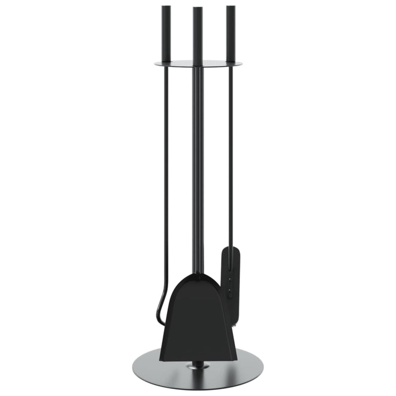 Set scule pentru șemineu, 4 piese, 22x59 cm, oțel
