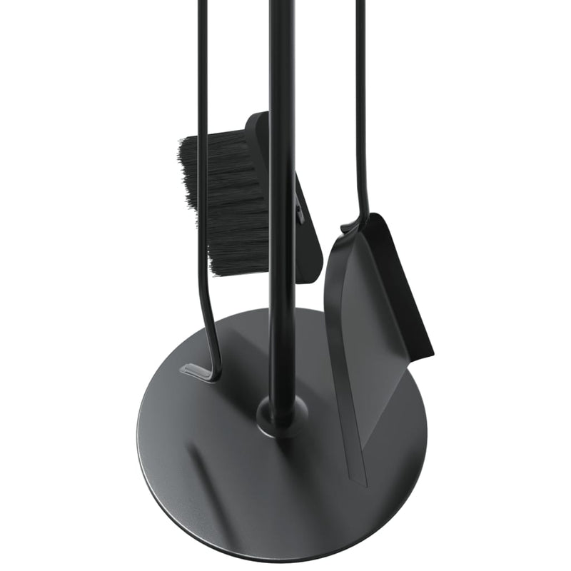 Set scule pentru șemineu, 4 piese, 22x59 cm, oțel