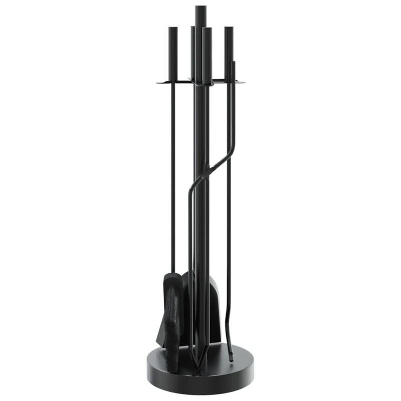 Set scule pentru șemineu, 5 piese, 18x66 cm, oțel