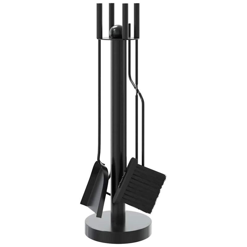 Set scule pentru șemineu, 5 piese, 18x56 cm, oțel