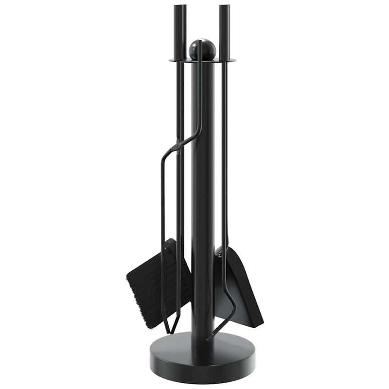 Set scule pentru șemineu, 5 piese, 18x56 cm, oțel