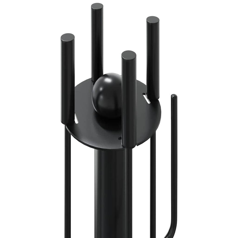 Set scule pentru șemineu, 5 piese, 18x56 cm, oțel
