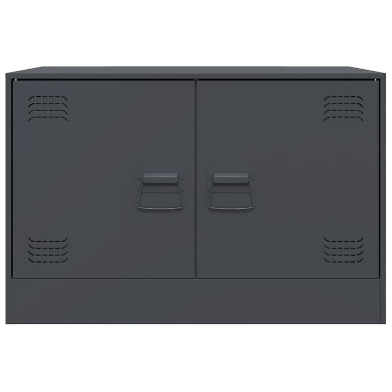 Comodă TV, 2 buc., antracit, 67x39x44 cm, oțel
