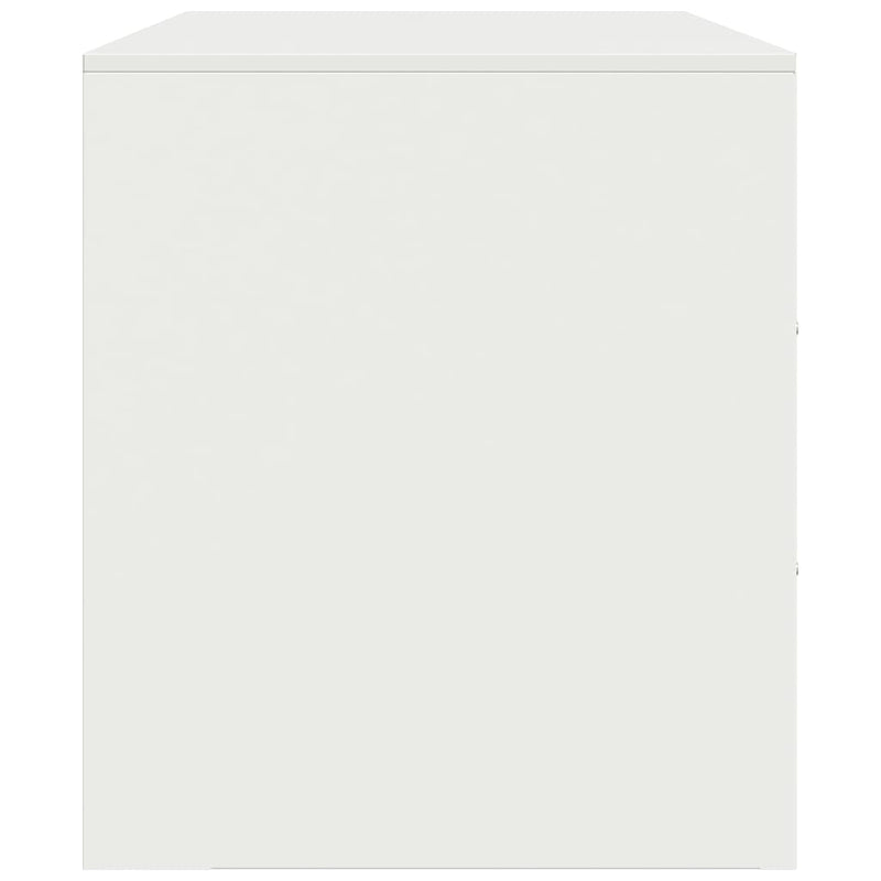 Comodă TV, alb, 99x39x44 cm, oțel