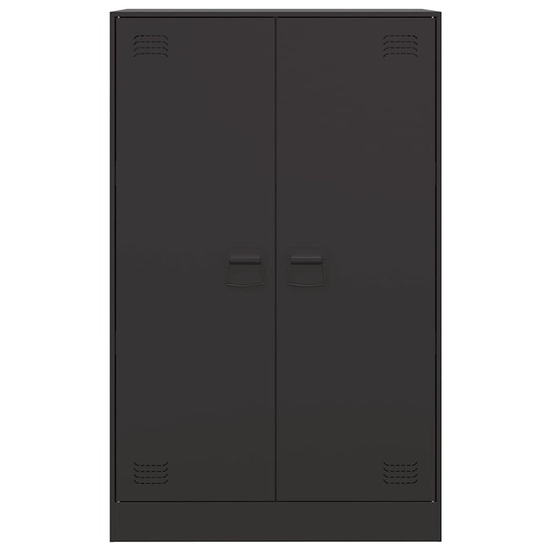 Servantă, negru, 67x39x107 cm, oțel