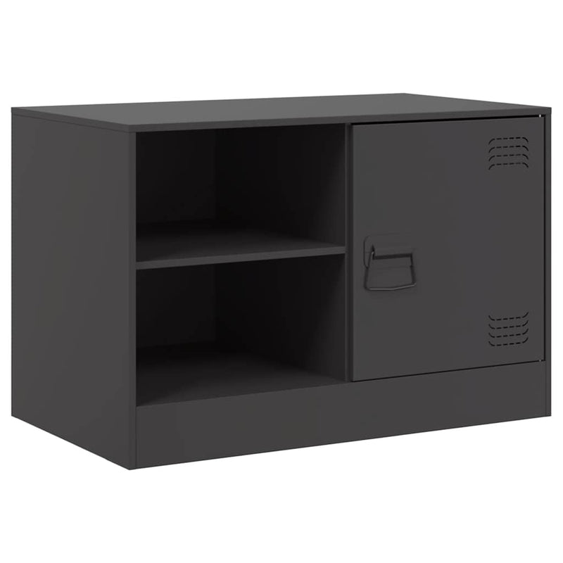 Dulap TV, negru, 67x39x44 cm, oțel