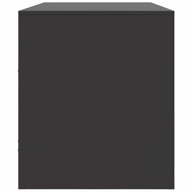 Comodă TV, negru, 99x39x44 cm, oțel