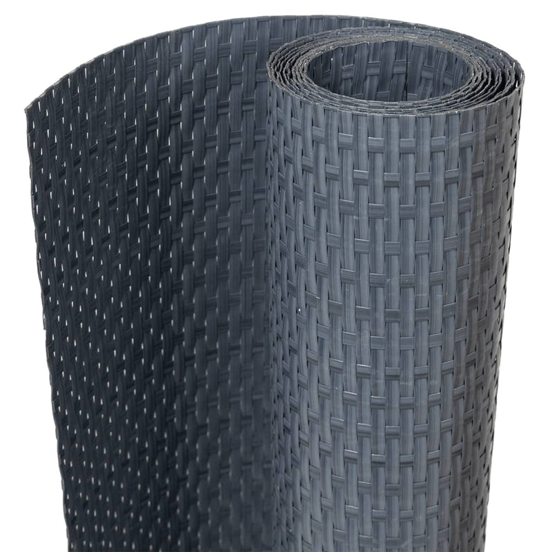 Paravan pentru balcon, antracit, 500x80 cm, poliratan