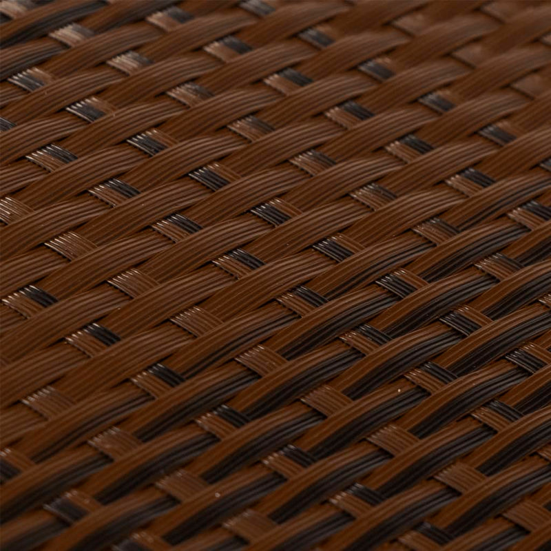 Paravan pentru balcon, maro și negru, 500x100 cm, poliratan