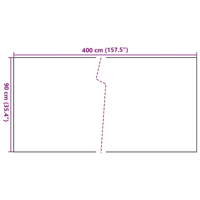 Paravan Balcon Maro Deschis 400x90 cm Poly Rattan