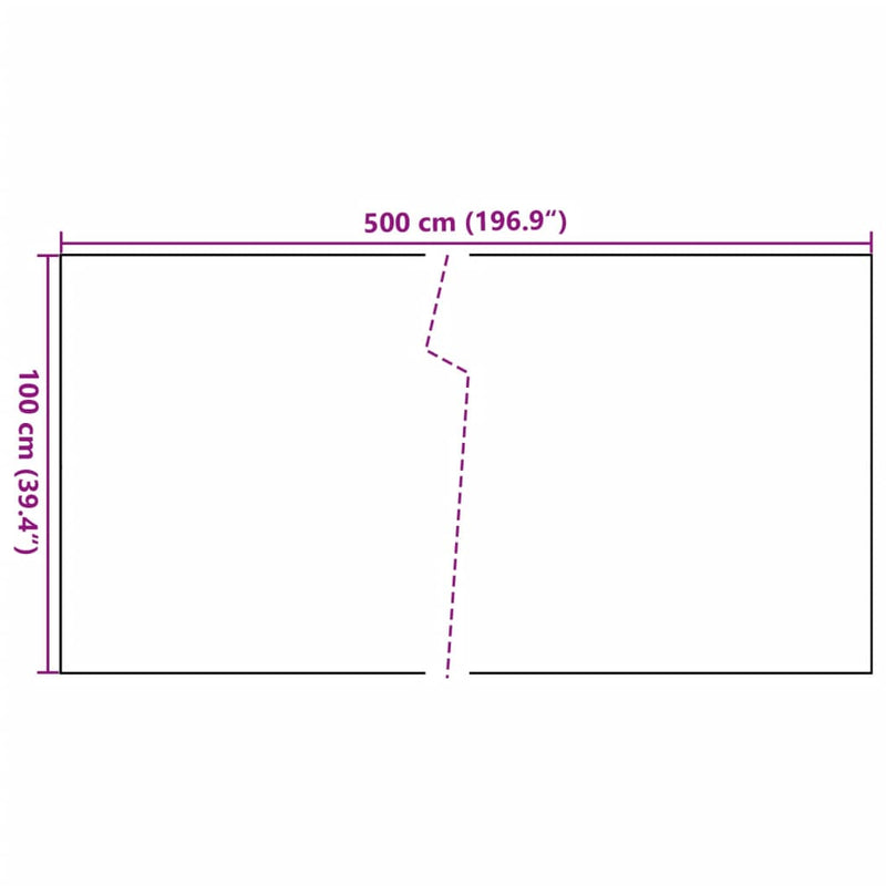 Paravan Balcon Maro Deschis 500x100 cm Poly Rattan