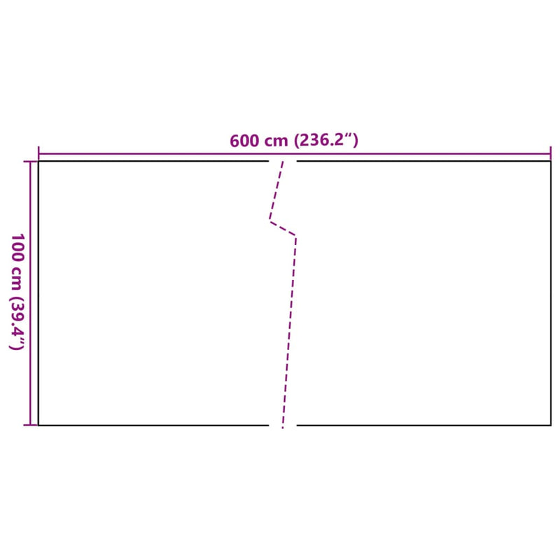 Paravan Balcon Maro Deschis 600x100 cm Poly Rattan