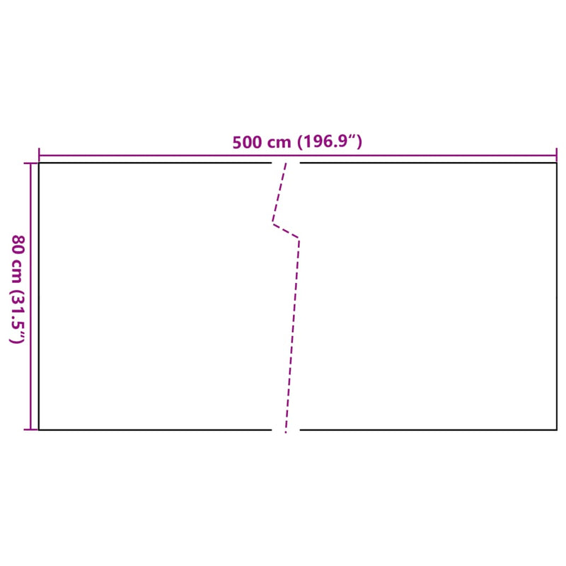 Paravan pentru balcon, negru, 500x80 cm, poliratan