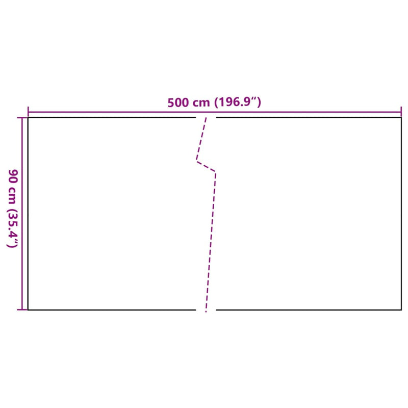 Paravan pentru balcon, negru, 500x90 cm, poliratan