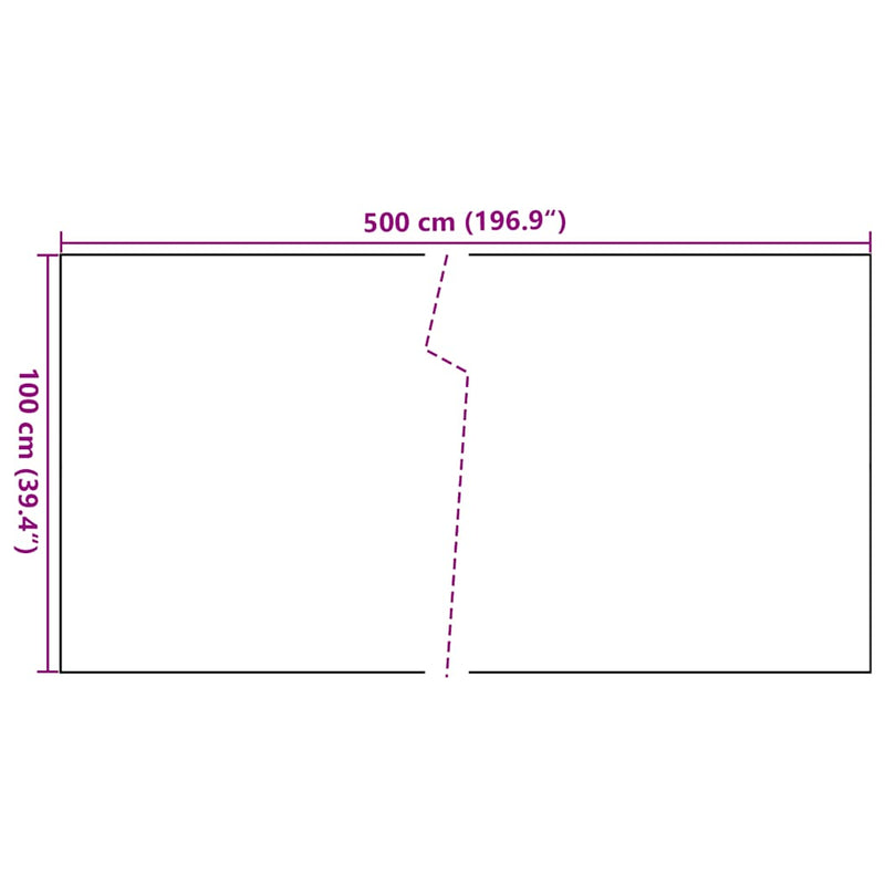 Paravan pentru balcon, negru, 500x100 cm, poliratan