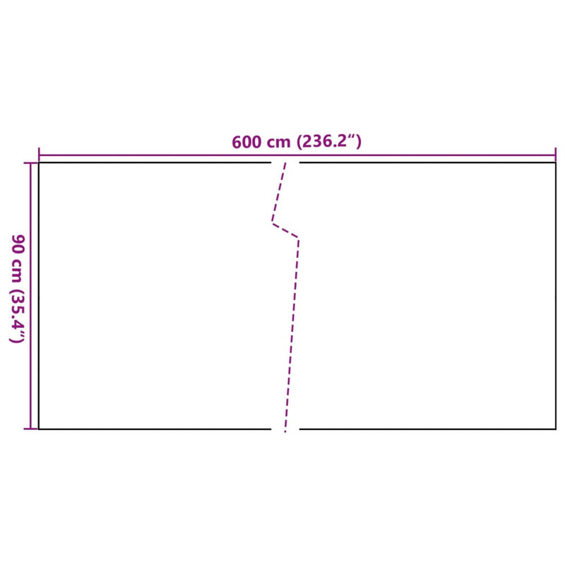 Paravan pentru balcon, negru, 600x90 cm, poliratan