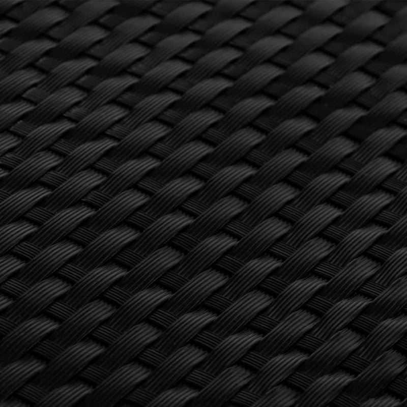 Paravan pentru balcon, negru, 1000x80 cm, poliratan