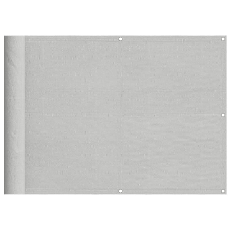 Paravan de balcon gri deschis 75x500 cm 100% poliester oxford