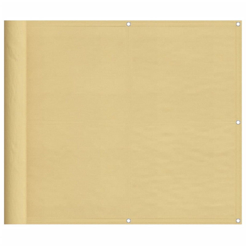 Paravan de balcon, nisipiu, 90x700 cm, 100% poliester oxford