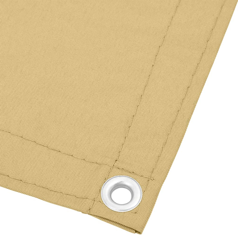 Paravan de balcon, nisipiu, 90x700 cm, 100% poliester oxford