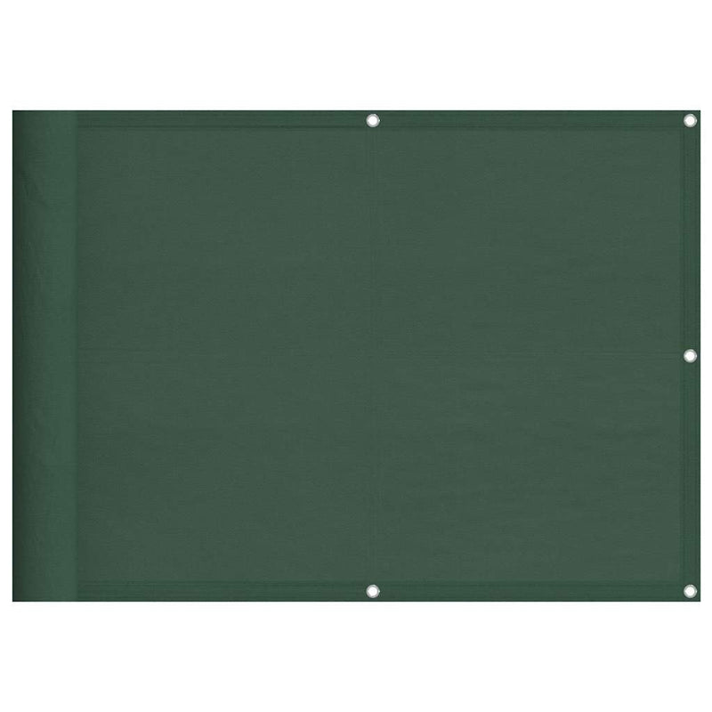 Paravan de balcon verde închis 75x700 cm 100% poliester oxford