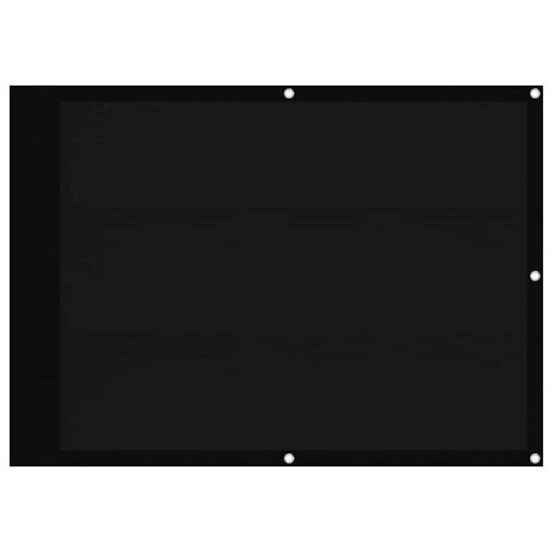 Paravan de balcon, negru, 75x700 cm, 100% poliester oxford