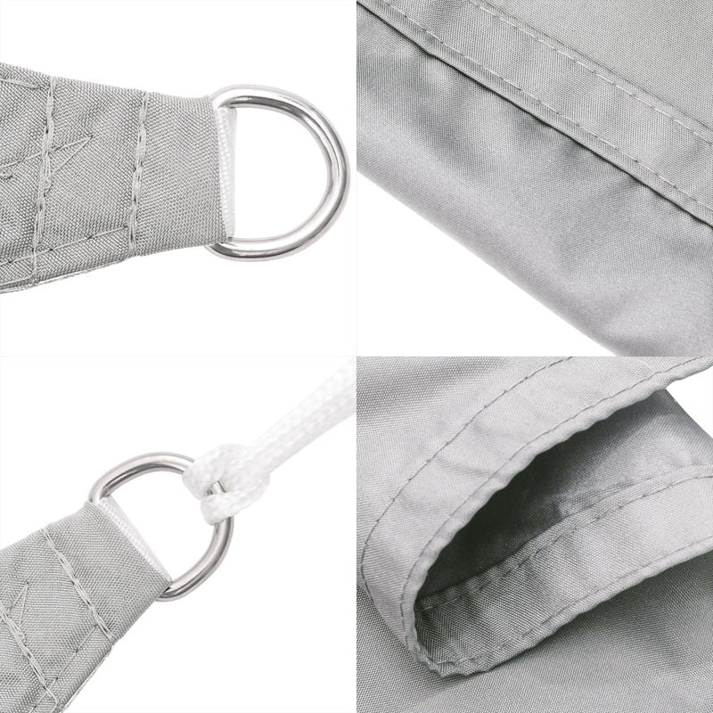 Parasolar, gri deschis, 5x5 m, 100% poliester Oxford