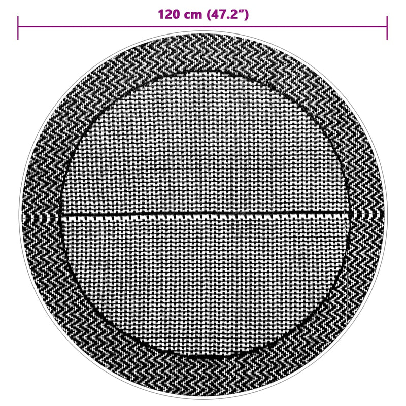Covor de exterior, ARAKIL gri, Ø120 cm, PP