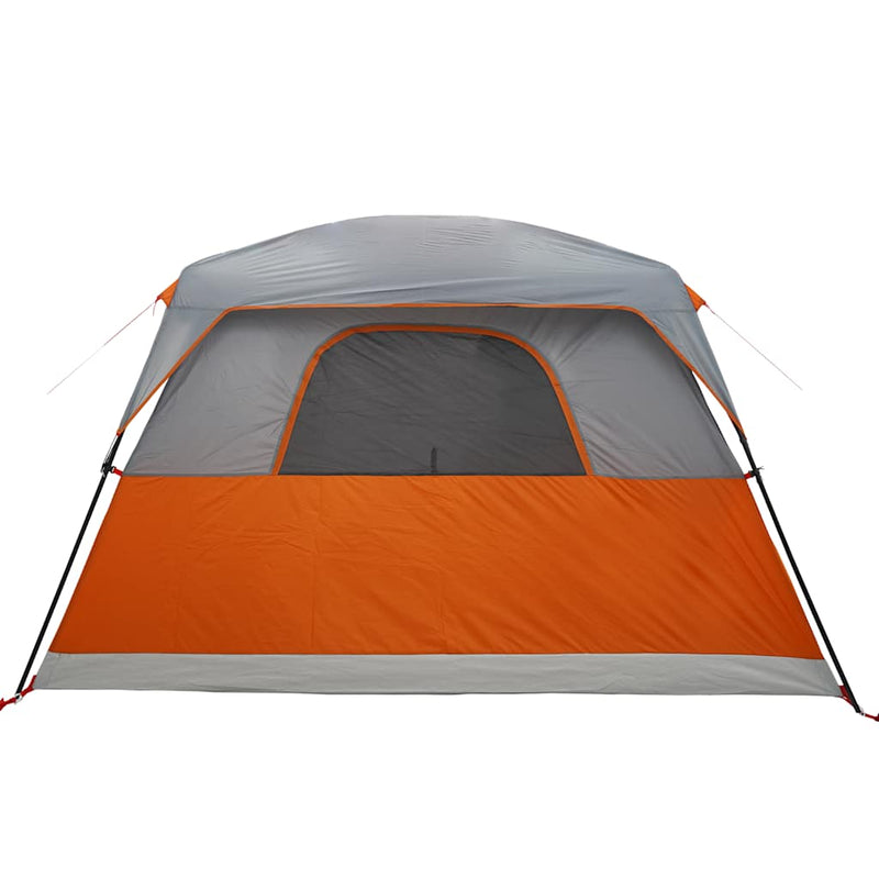 Cabină cort de camping, 4 persoane, portocaliu, impermeabil