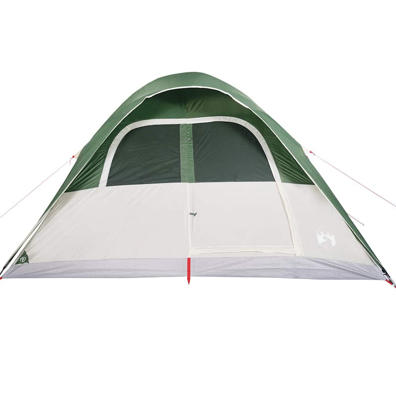 Cort de camping cupolă pentru 6 persoane, verde, impermeabil