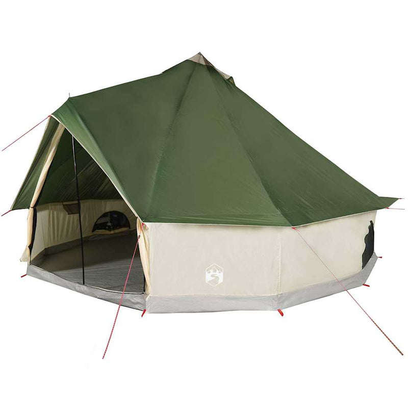 Cort de familie Tipi pentru 12 persoane, verde, impermeabil